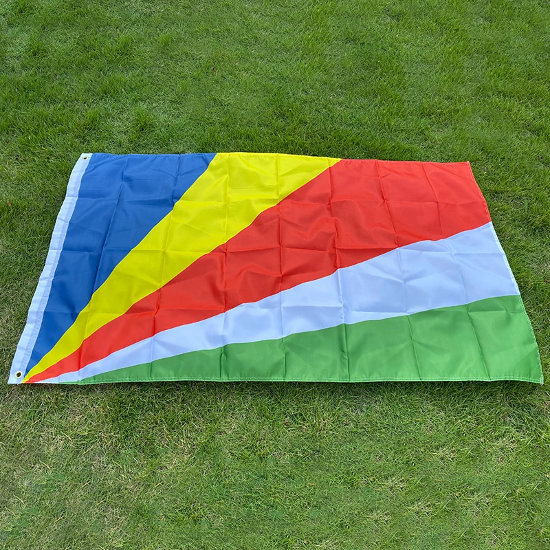 Флаг сейшельской норди 150x90 см, двухсторонний печатный баннер из полиэстера, флаг Сейшельских Островов для декора