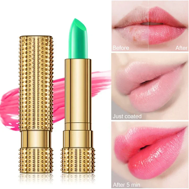 Aloe Vera Color Changing Lipsticks Waterproof Moisturizing Natural Lip Balm Long Lasting Nonstick Cup Makeup Lipstick Cosmetic