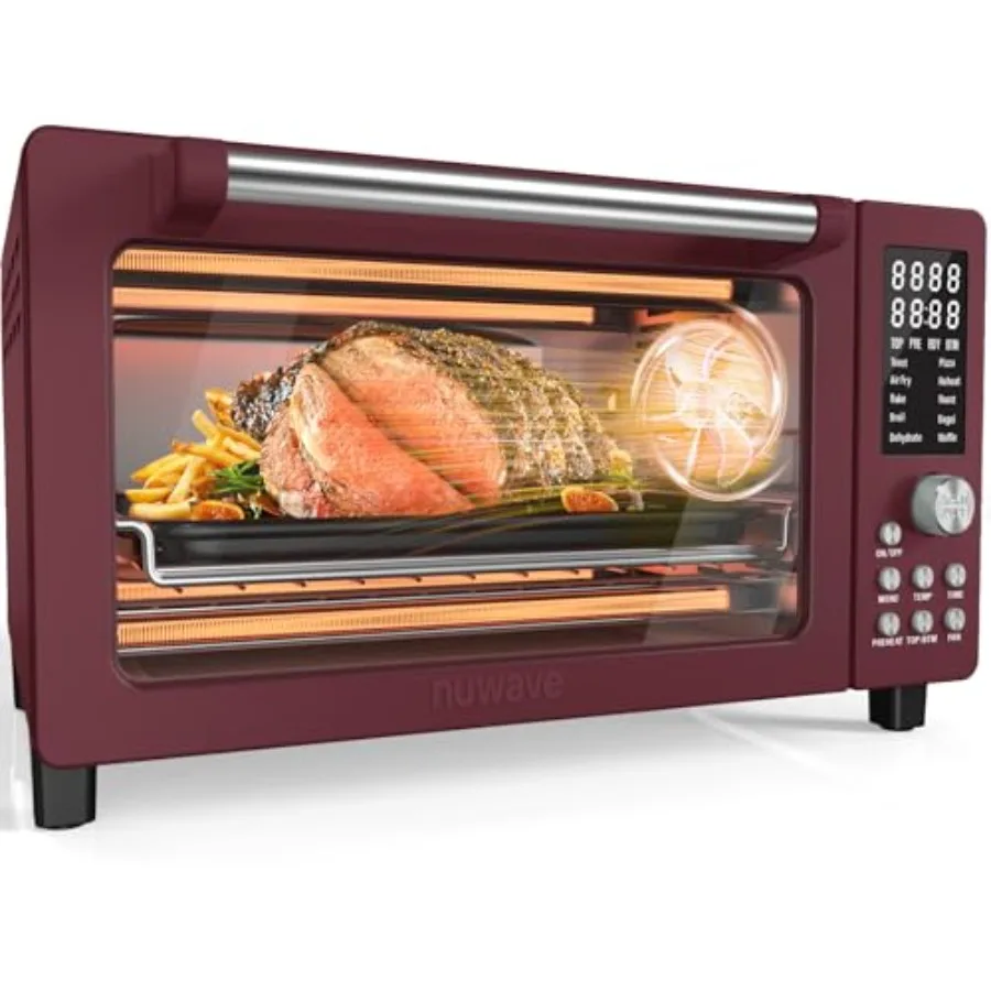 Bravo Pro Smart Air Fryer Toaster Oven Combo 10-in-1 Functions with Quicker Even Crisp Technology 1800W 50-450F PFAS-Free 21QT
