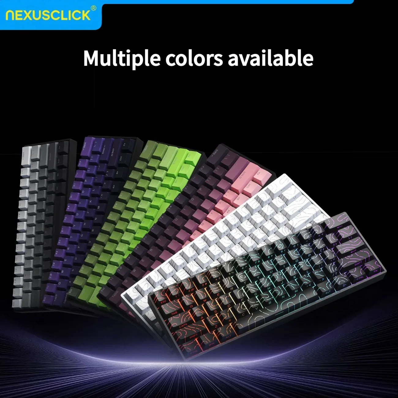 NexusClick 61 Keys Magnetic Gaming Keyboard,Mechanical Wired for Pro Esports,Hot Swappable RGB Backlit PBT Keycaps for PC Gamer image 2