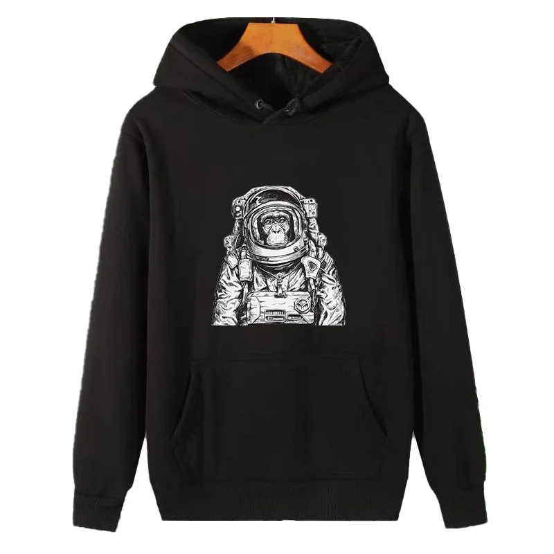 

Модные толстовки с капюшоном Space Orangutan, унисекс, с графическим принтом, зимние толстые свитера, флисовые толстовки, мужская спортивная одежда