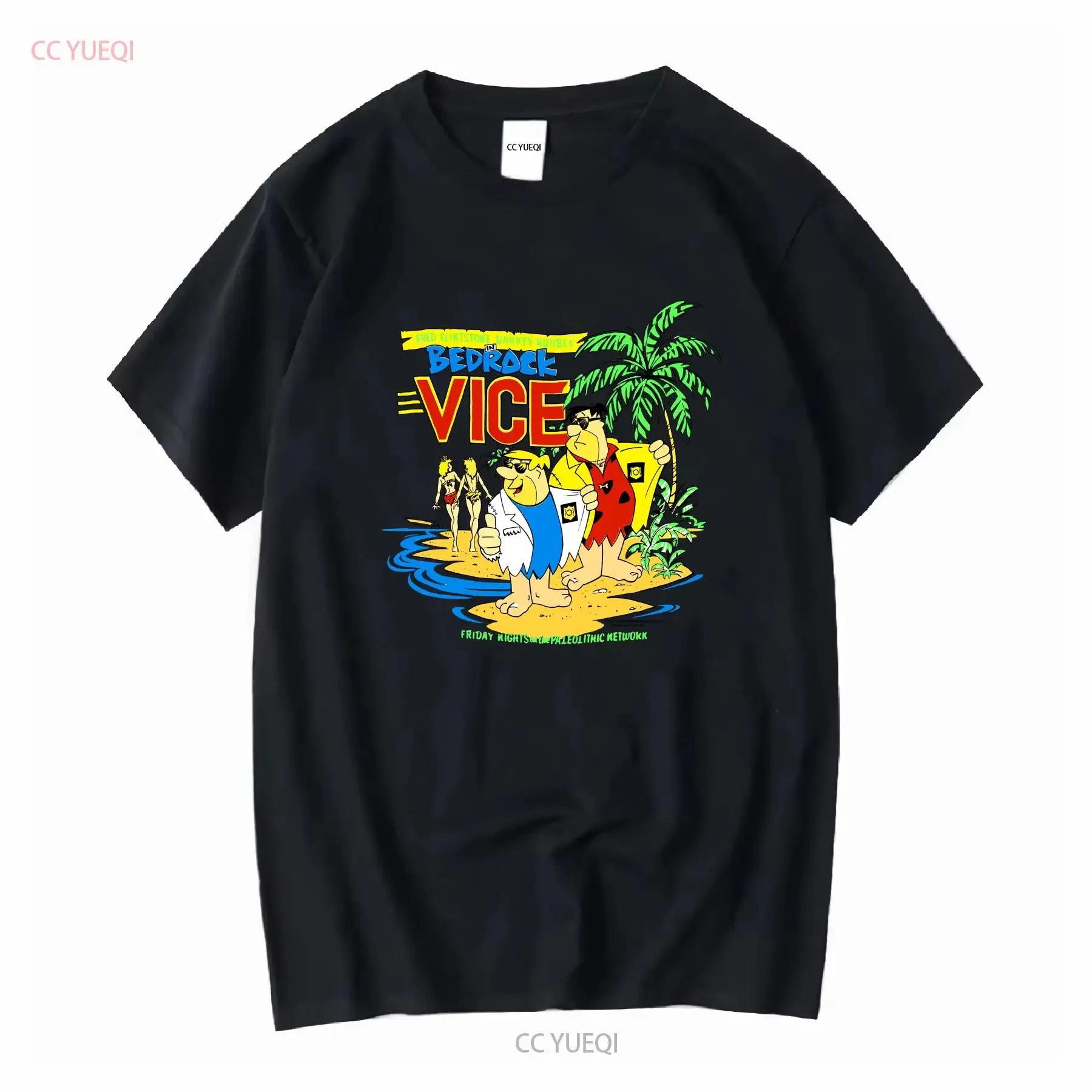 Vintage 1985 Flintstone Bedrock Vice T Shirt Size L Fred Barney long sleeves vintage Washed Versatile Soft Comfortable