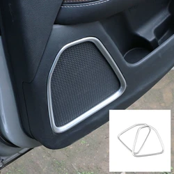 Car Interior Moldings Rear Door Audio Speaker Sound Cover Frame Stickers for Jeep Compass 2017 2018 2019 2020 2Pcs