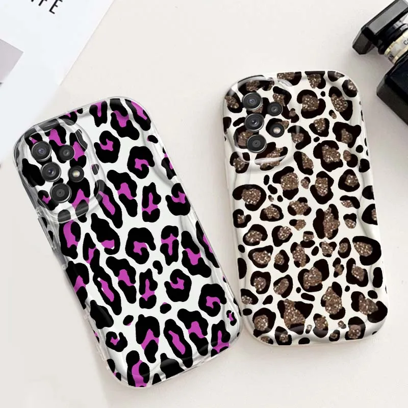 

Leopard Print Art Popular Phone Case For Samsung A73 A72 A71 A56 A55 A54 A53 A52 A51 A32 A36 A26 A25 A13 A14 5G Wave Oil