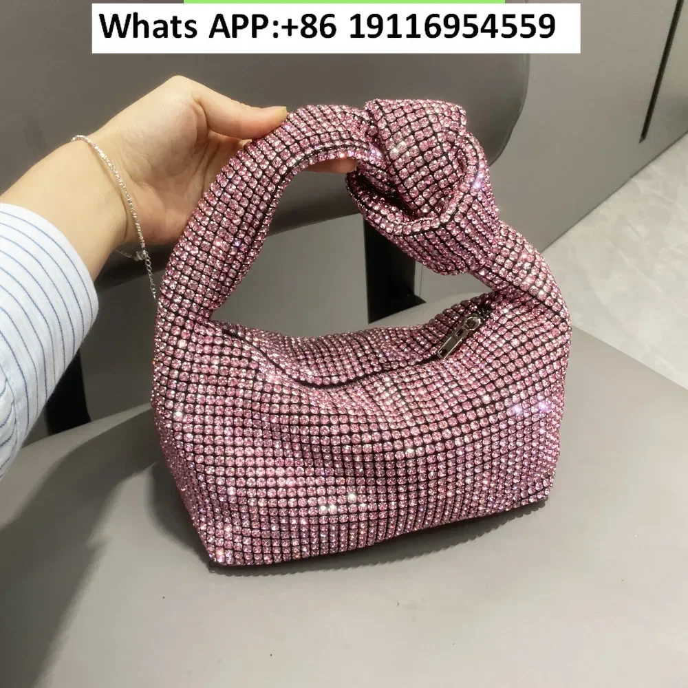 

Банкетная сумка с водным бриллиантом, ручная сумка с большим бриллиантовым узлом, модная сумка с бриллиантами для подмышек