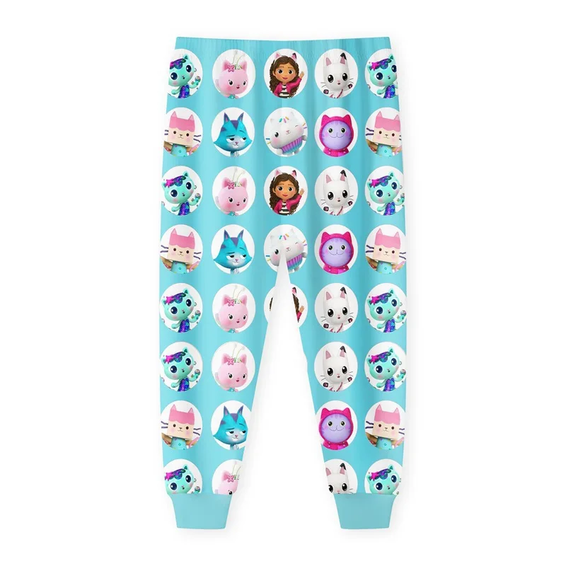 2024 Cotton Gabbys Cats Pajamas Toddler Clothing Cute Gabby\'s Dollhouse Sets Toddler Clothing Top+Pant Sets Baby Clothes 2-10Yrs
