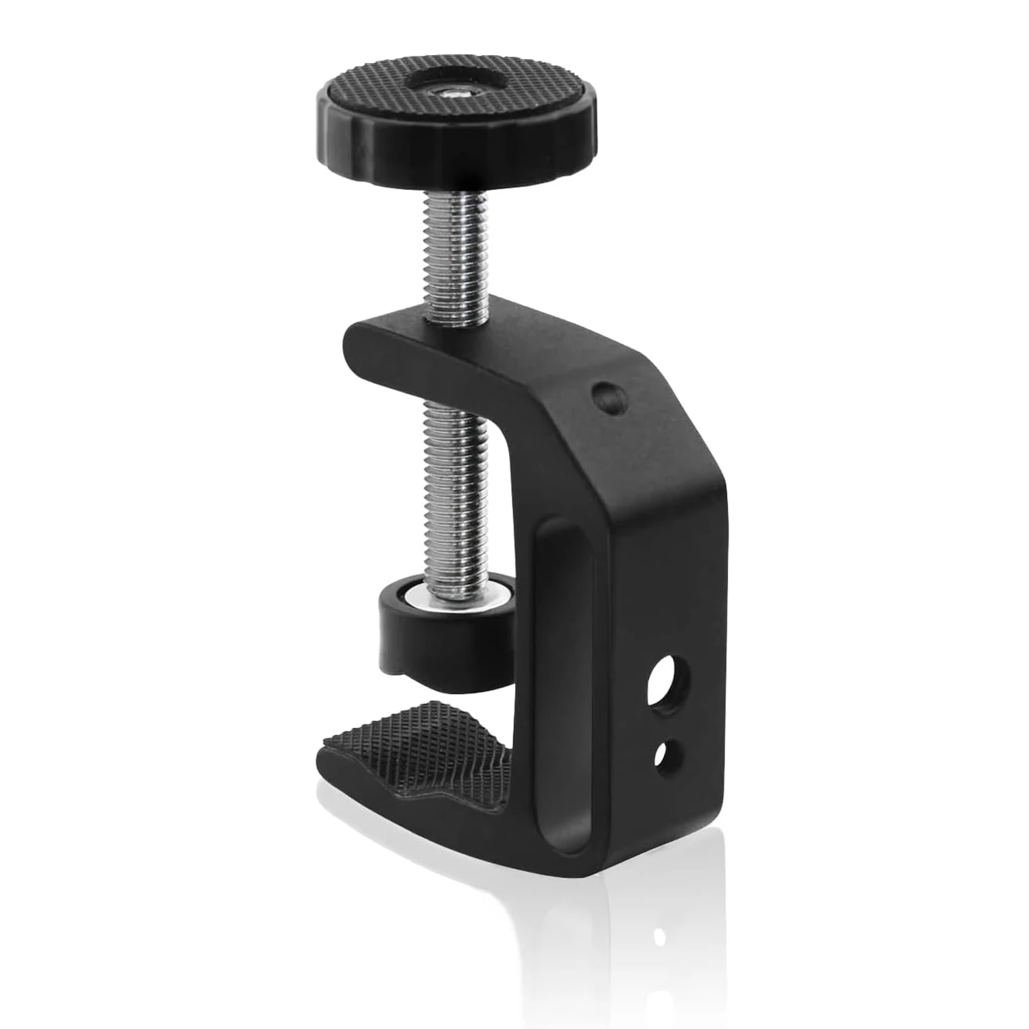 

Universal C Clamp Adjustable Black Aluminum Alloy 1/4 3/8 Thread Hole Anti Slip Design Desk Mount Holder LCD Monitor Accessory