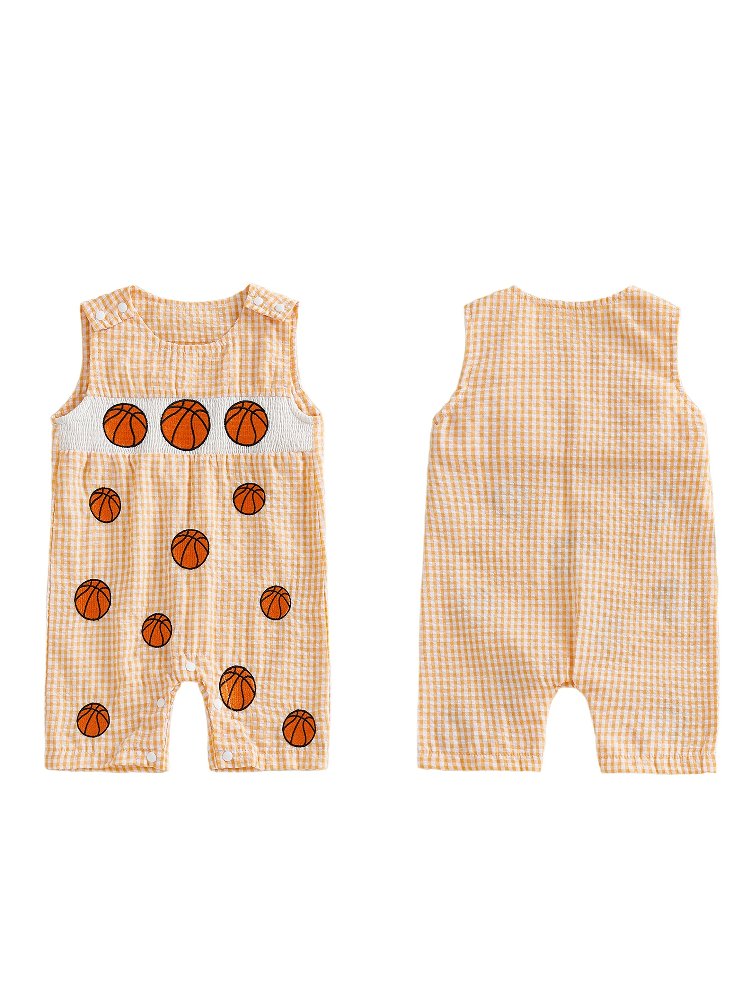 بدلة قفز صيفية للأولاد الرضع بدون أكمام ورقبة دائرية ومطرزة مخططة لكرة القدم للارتداء اليومي #3