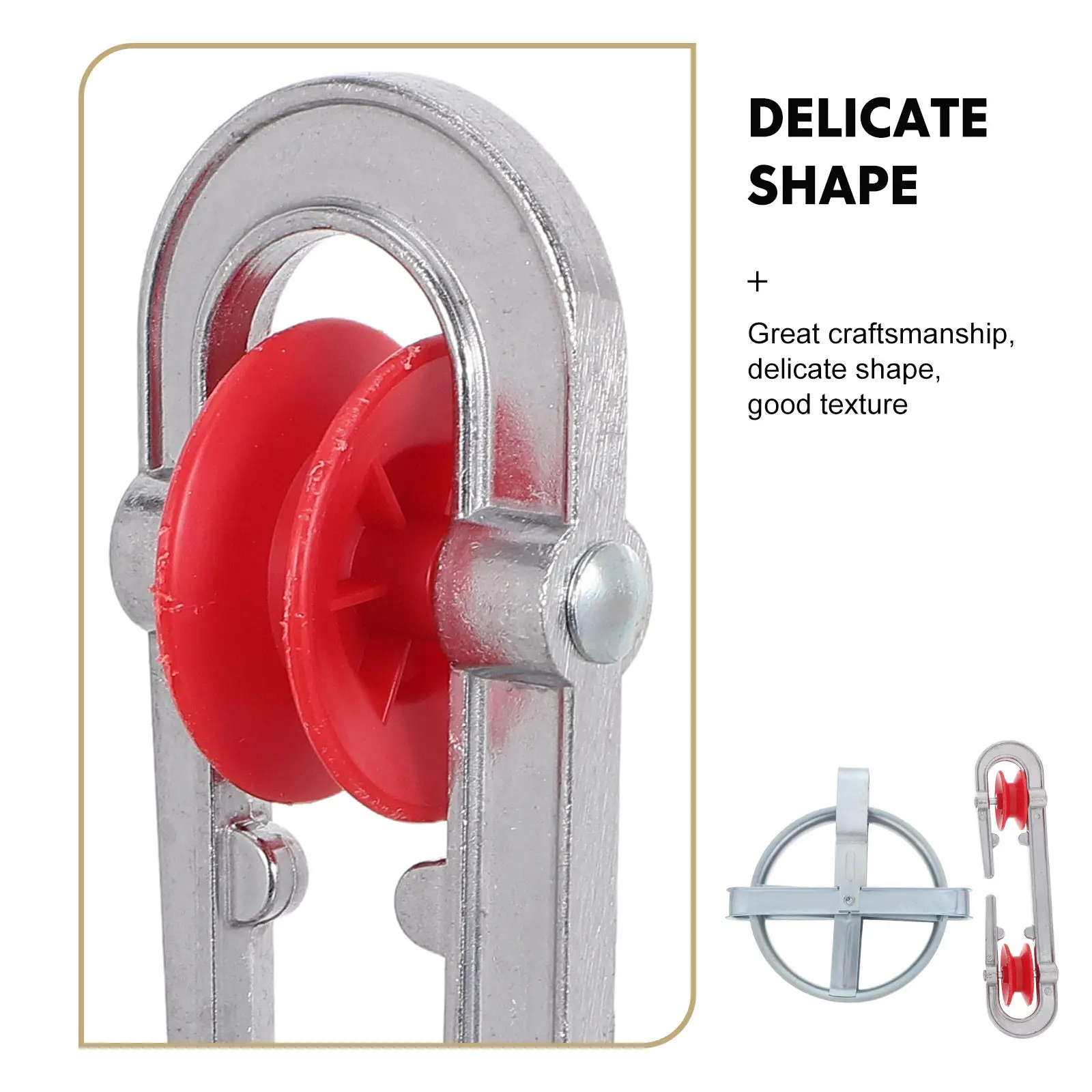 1Set Deep Groove Clothesline Pulley Outdoor Heavy Duty 5 Inch Rustproof Weather Resistant Backyard Laundry Drying Line Kit