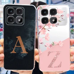 For xiaomi 14T Pro Case Luxury Letters Cover Clear Silicone Soft TPU Phone Case For Xiaomi Mi 14T Pro Mi14T Fundas 6.67'' Bumper