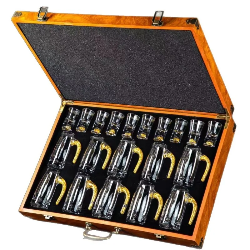 Wine Glass Crystal Glass Baijiu Cup Set Household Wine Dispenser Small Wine One-shot Wine Set