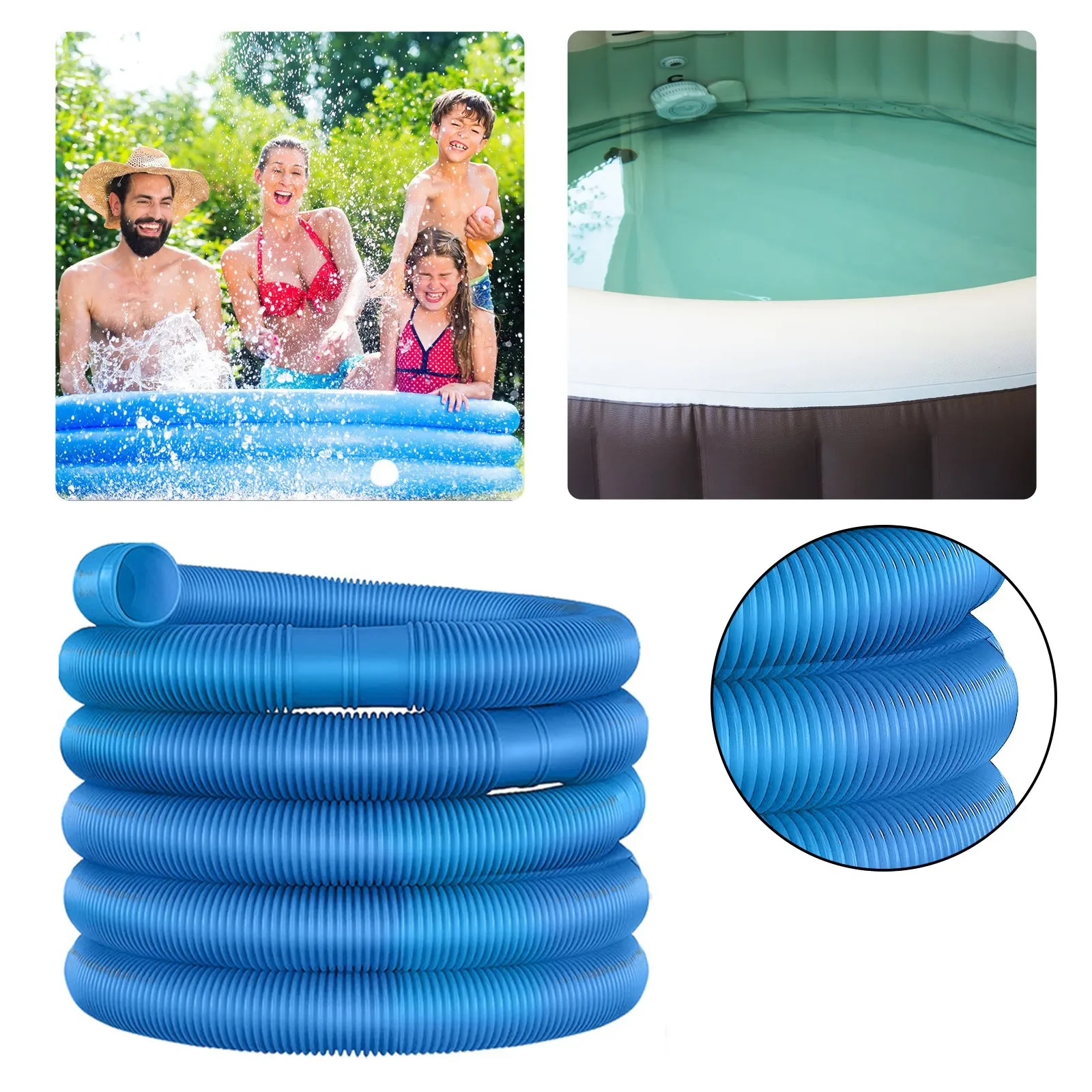 

Pool Hose 6*32mm Underground Swimming Pool Water Cleaning Replacement Fittings Pipe Vacuum Cleaner Drain Pipe Blue Drain Pipe