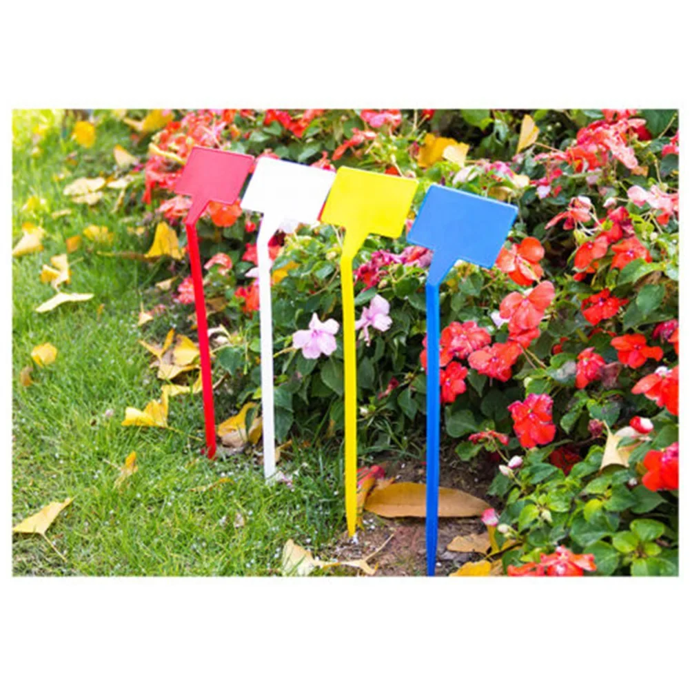 Garden Upturned Plant Labels Nursery Stick T-Type Plastic Seedl Gardening Label Marker Nobby Fashion High Quality