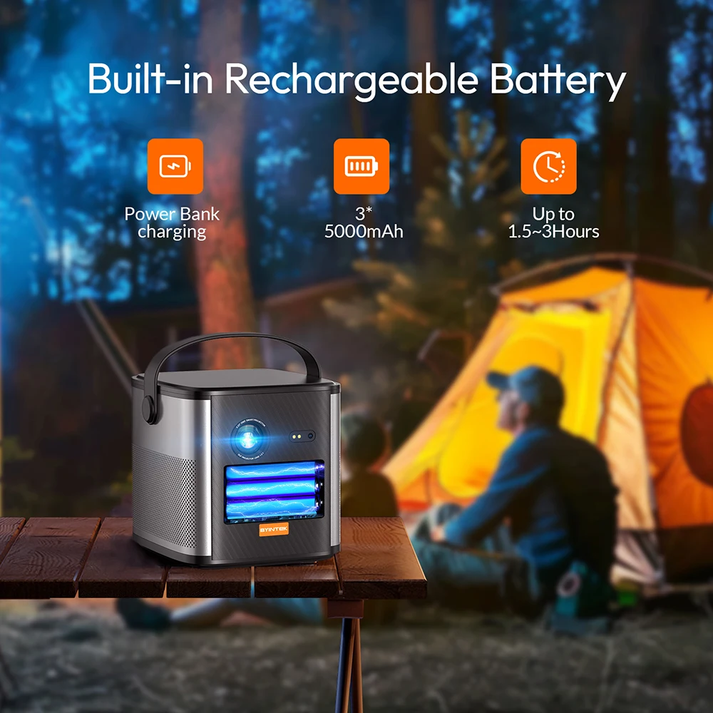 U80 Max 3D 4K Mini LED Portátil Vídeo Home Theater DLP Inteligente Android WIFI Full HD 1080P Projetor Com Bateria Ensino