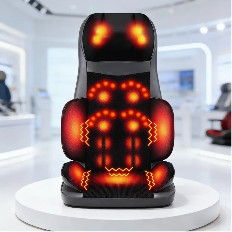2026 New Plug-In Buttocks Massage Cushion Foldable Manual-Wired Control Vibration Hot Compress Portable Pain Relief Full Body