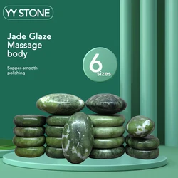 Tontin Jade Glaze Hot Stone Massage Set, Back Massager, Pedras de cuidados de saúde para a Coluna, Basalto Stone Spa