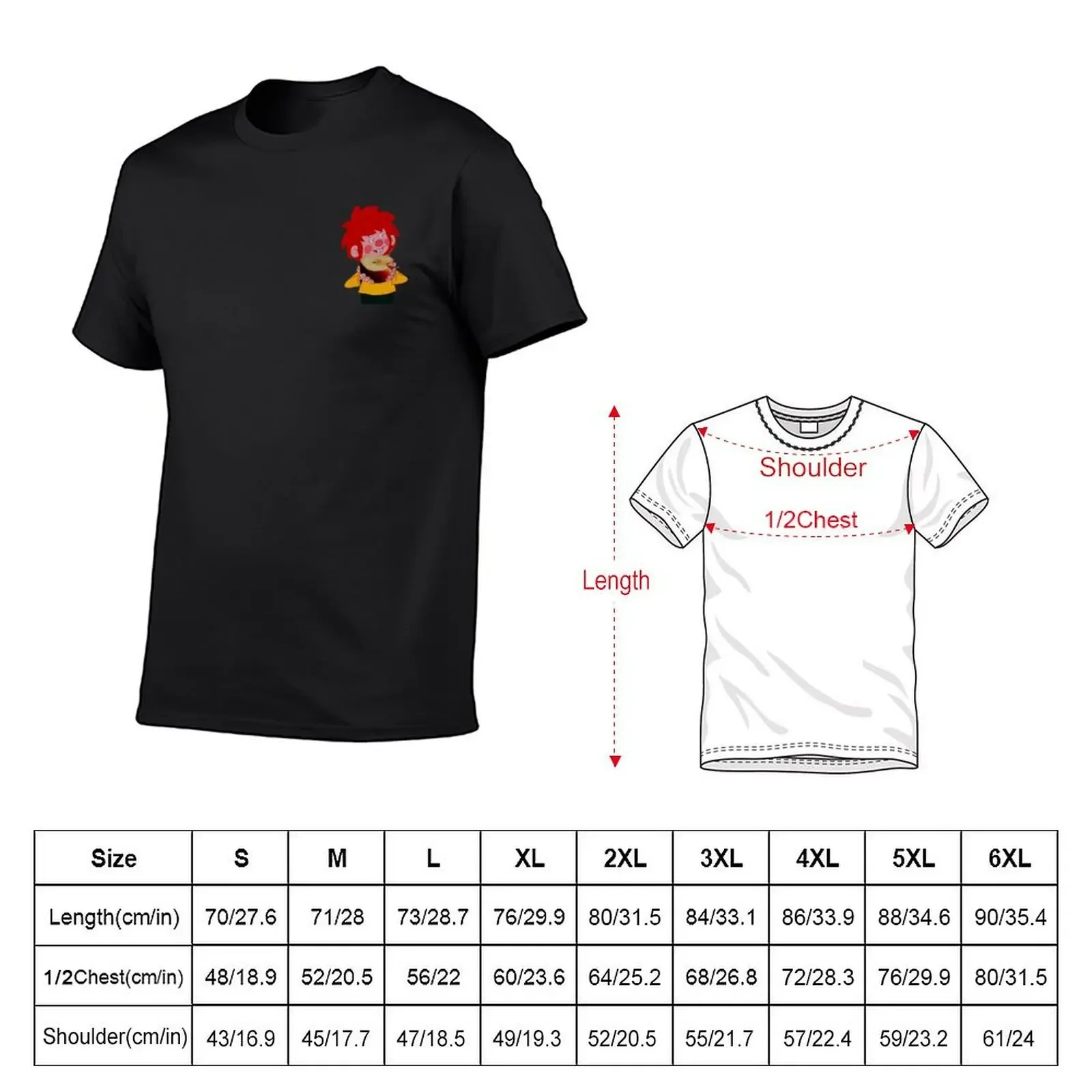 Pumuckl Eating Apple Vintage Scene T-Shirt summer clothes cute tops cute clothes blacks men t shirts high quality