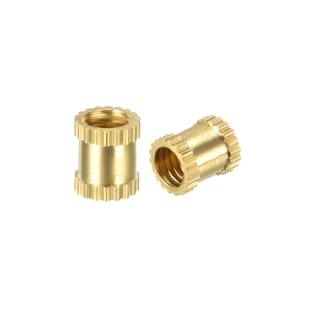 50Pcs Knurled Insert Nuts M3x5/8/10mmx4mm/M8x12mm(L)x10mm(OD)  Female Thread Brass Threaded Insert Embedment Nut for 3D Printer