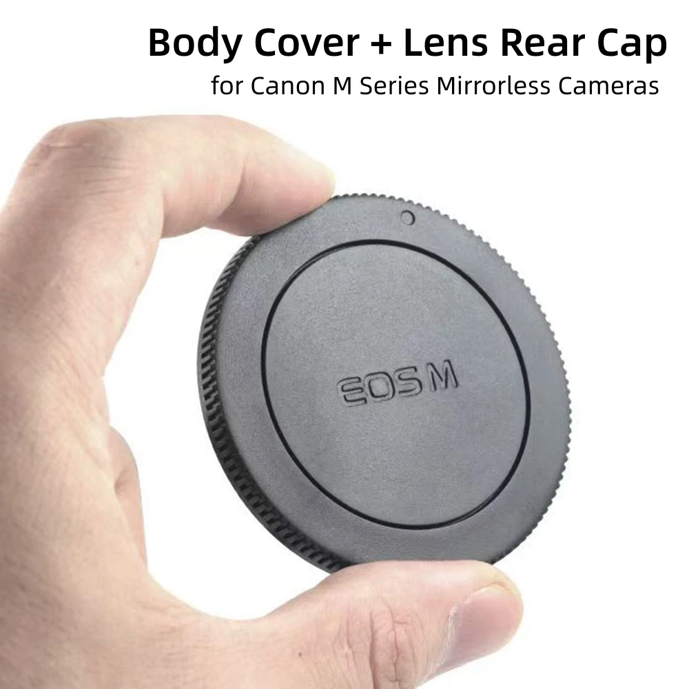 Tapa Protectora Trasera para Cuerpo de Cámara y Lente, Compatible con Canon EOS M M2 M3 M5 M6 M6II M10 M50 M50II M100 M200 con Montura EF-M, Accesorios