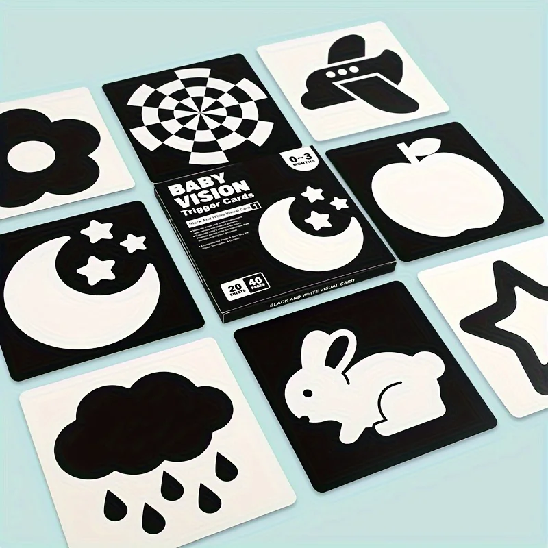 

Visual Stimulation Card Black and White Card Children's Early Education Enlightenment Training Newborn Baby Common Sense