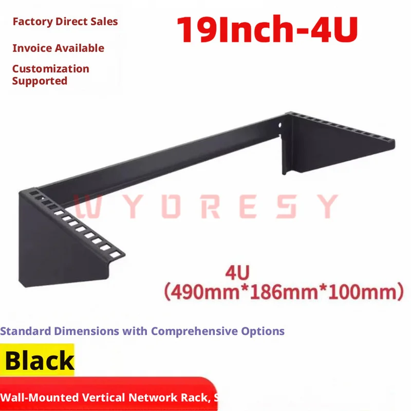 Wall Mount Open Network Rack For 19Inch(1U/2U/3U/4U) Mounted Framework Hold Hardware Vertically Saving Floor Space Inside Small