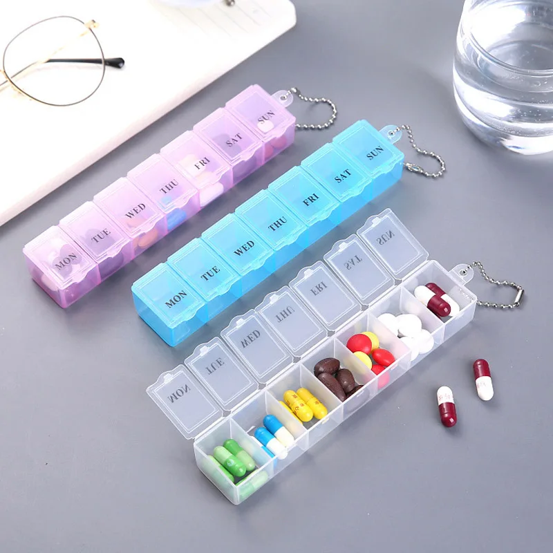 

7 Days Pill Medicine Box Weekly Tablet Holder Medicine Pill Storage Organizer Container Portable Pill Box Organizer Medicine Box