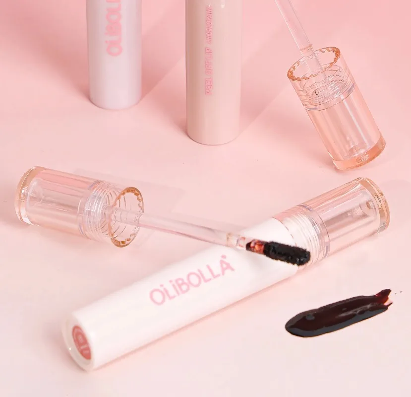 Abziehbarer Lippenstift: Langanhaltender, wasserfester, pink-roter Lippenkontur-Tint, transferfest, nicht abfärbend, für volle Lippen – Lipgloss-Make-up – Detail 7