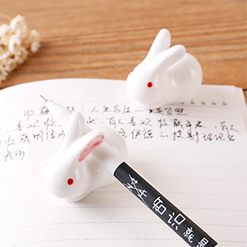 1Pc Cute Rabbit Ceramic Chopstick Holder Creative Spoon Fork Holder Stand Chopsticks Rack Pillow Kitchen Chopstick Rest Rack