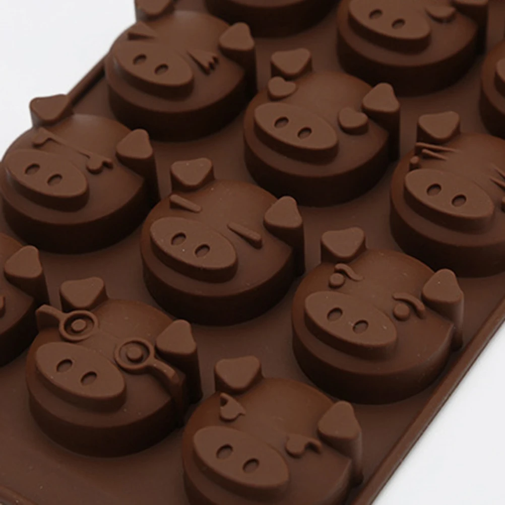 

Cute Pig Head Silicone Baking Molds for Chocolate Candy Ice Lollies Bread Pudding Food Grade Heat Resistant Non