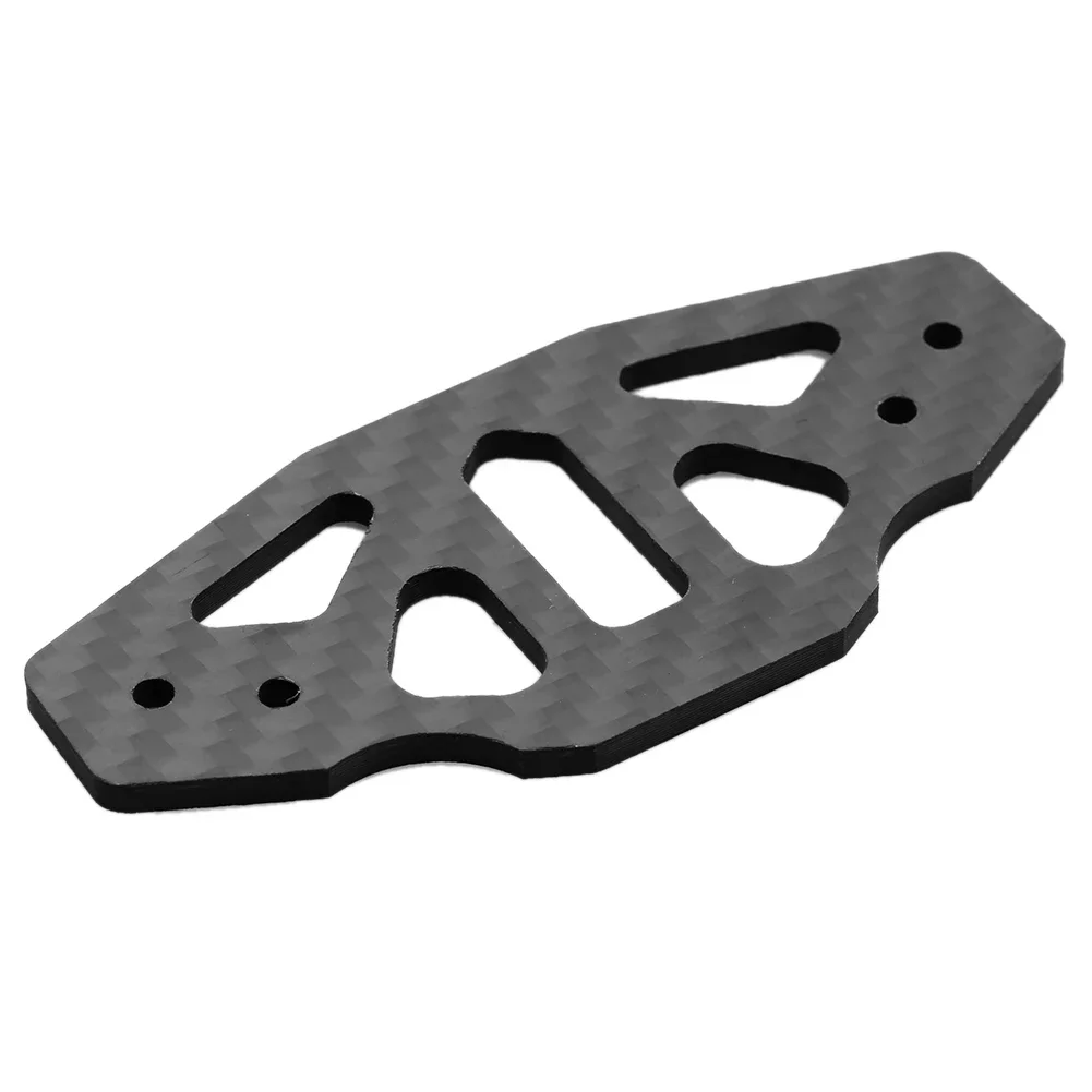 Płyta przedniego/tylnego amortyzatora z włókna węglowego i płyta podporowa przedniego zderzaka dla Tamiya TT02 TT-02 1/10 RC Car Upgrade Parts