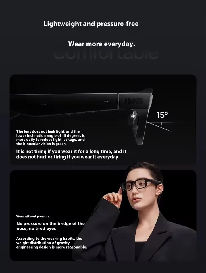 [INMO GO2 & Ring2 Kit] نظارات AR للترجمة اللاسلكية 40 لغة ترجمة في الوقت الحقيقي تتطالب على النظارات الذكية للسفر