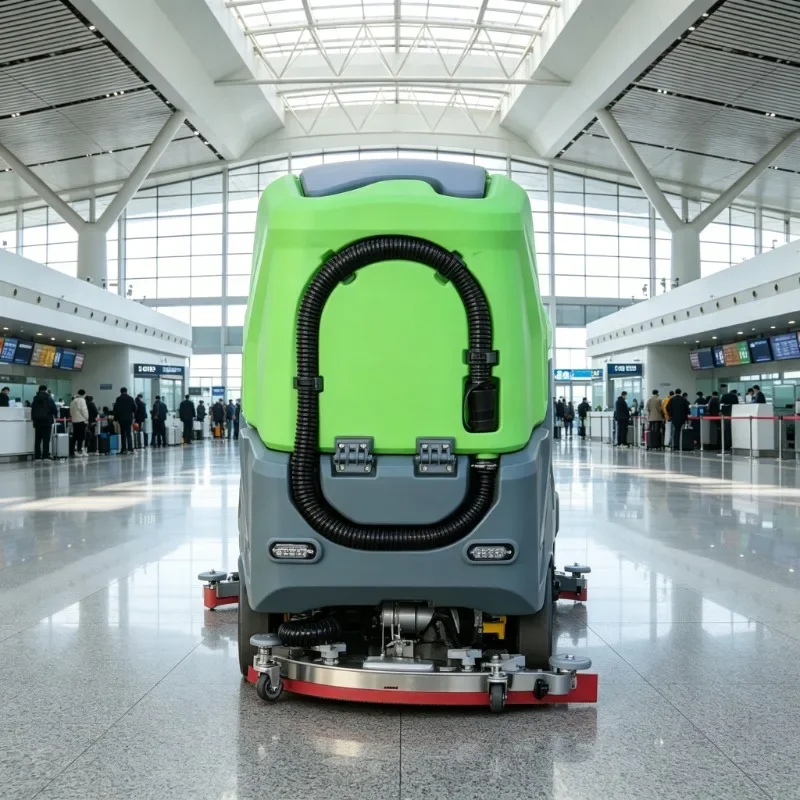 Electric New Push Commercial Floor Scrubber 72V 300Ah Battery 1450W Descaling/Stripping Cold Water Cleaning Large Floors