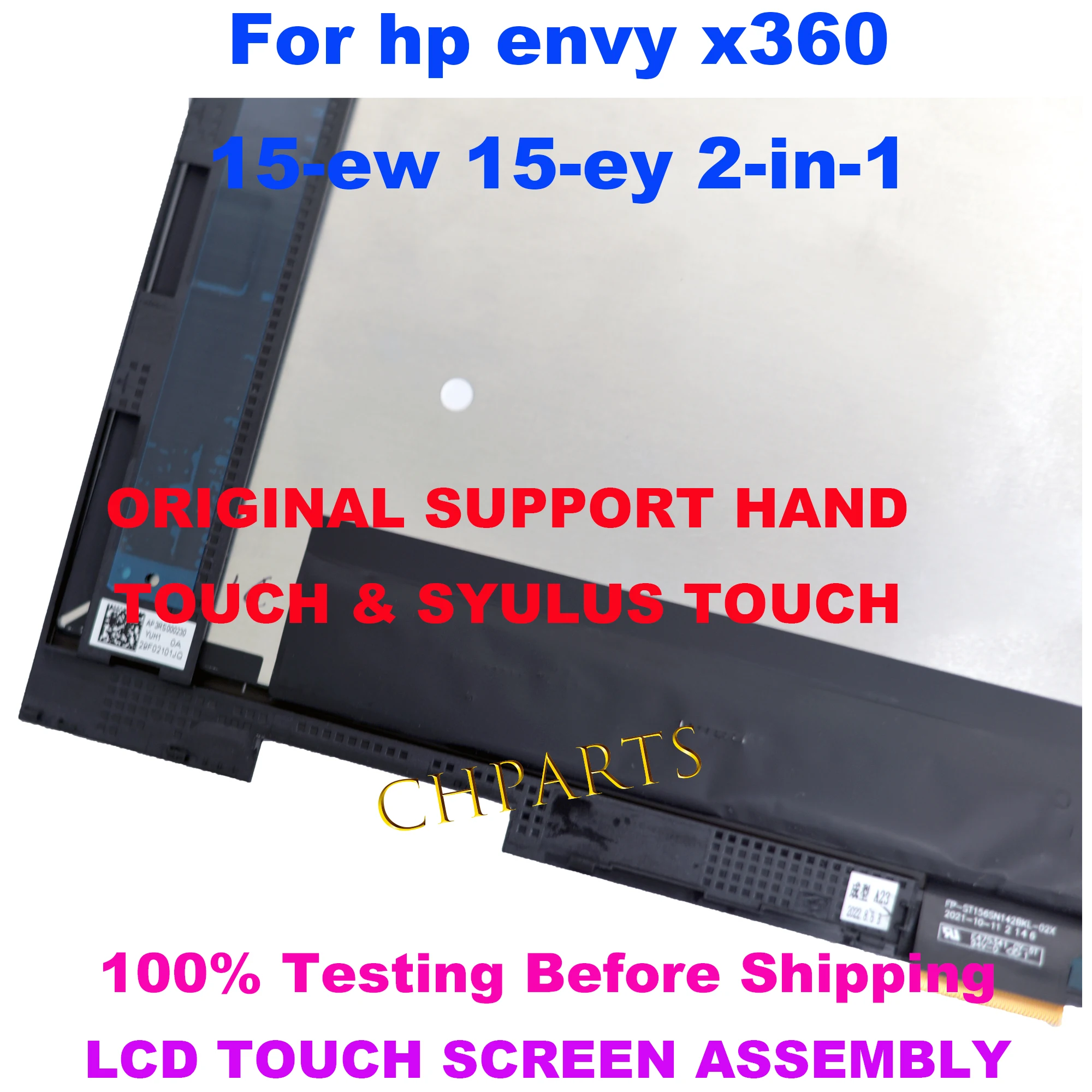 Imagem -05 - para hp Envy X360 15-ew 15-ey Tpn-w147 Tpn-c158 2-em1 Lcd Tela de Toque Substituição Montagem N10354001 N09665-001 Painel de Exibição