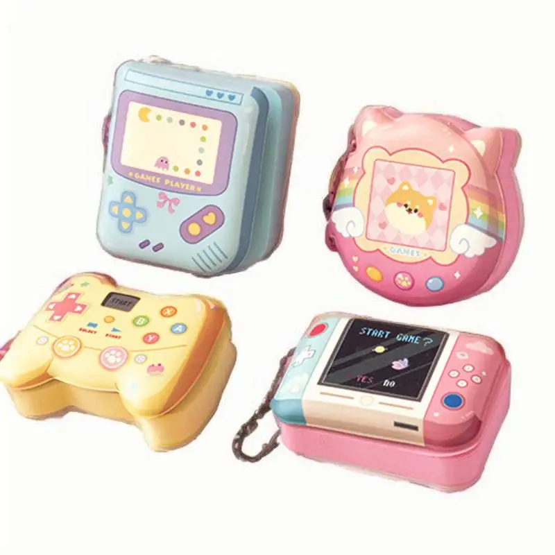 Mini bloc-notes de dessin animé mignon, 4 pièces, Console de jeu en forme de pain végétal, Note autocollante, livre de messages Portable, pendentif