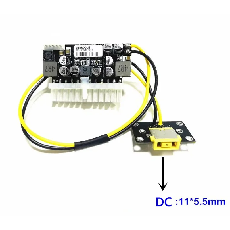 new upgrade 7.9mm×5.5m square port PSU 19V 200W Pico ATX Switch Mining PSU 24pin MINI ITX DC to ATX PC Power Supply For Computer