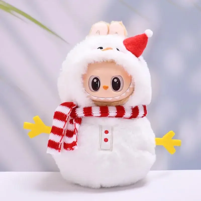 For 15 cm Labubu v2 clothes wearing Labubu vinyl pendant outfit snowman onesies for labubu clothes