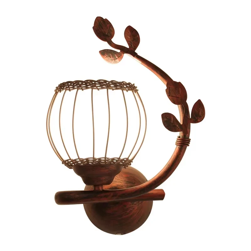 Simple Retro Living Room Study LED Wall Lamps Creative Nostalgic Corridor Aisle Iron Lighting Antique Bedroom Bedside Wall Light image 6
