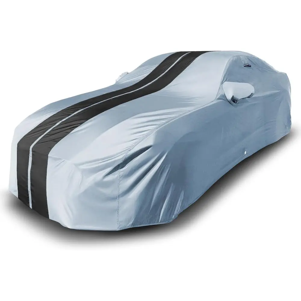

Custom Car Cover Waterproof All Weather for 2020-26 Chevy Corvette C8, Stingray, E-Ray, Z06 w/High Wing Spoiler, Weatherproof Ca