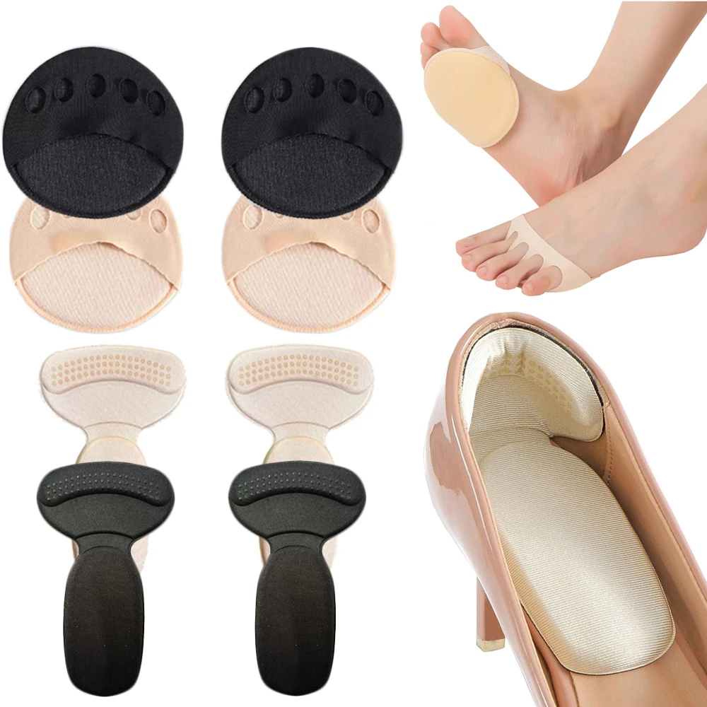 Five Toes Forefoot Pads for Women High Heels Half Insoles for Shoes Inserts Non-Slip Foot Pad Heel Pain Relief Protector Sticker