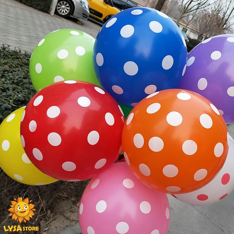 

12inch 15/25pcs Colourful Spottel Balloon Swedding Birthday Festival Party Anniversary Decoration Valentine Engaged to Kids Toy