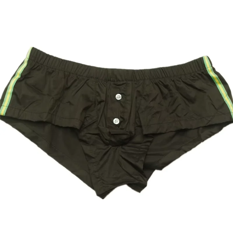 Casual Shorts for Men Sexy Low Waist U Convex Pouch Boxer Briefs Ice Silk Quick Dry Aro Pants Home Wear Underpants Sports Trunks view 5