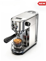 HiBREW 20Bar Semi Automatic Espresso Coffee Machine Temperature Adjustable Cold/Hot Super Slim Coffee Maker Cappuccino
