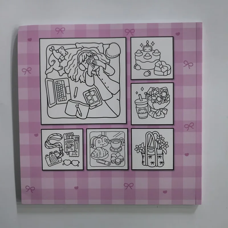 Cute Girl Things Stress Relief Coloring Book Self-love Drawing Book Perfect Gift for Party and Birthday Christmas