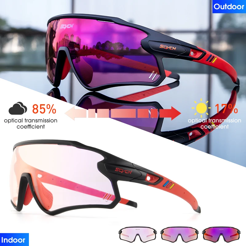 Photochromic Cycling MTB Sunglasses Men Women Cool Sport Fishing Glasses Driving Discoloration Goggle Bicycle Road Bike Eyewear