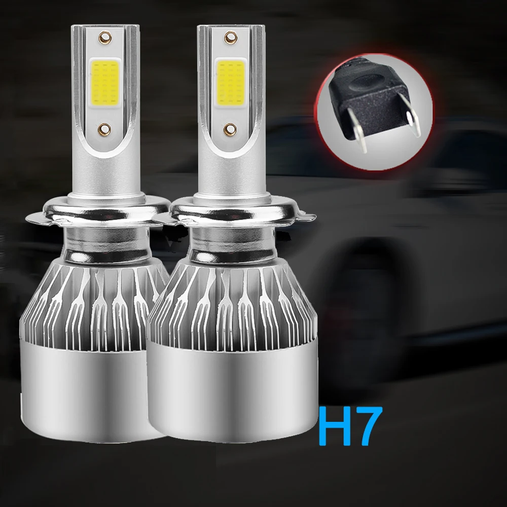 

2PCS Car Lights H7 Car LED Headlight Bulbs 6000K 12V Auto Headlamps Fogs LED Bulbs Auto Headlight