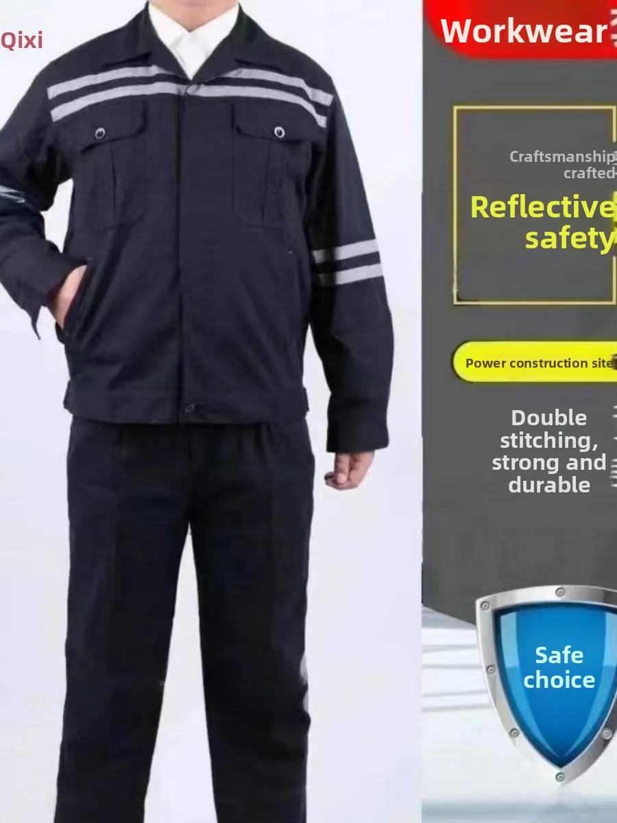 

Утепленная рабочая одежда из чистого хлопка со светоотражающими полосами для шахтеров, защита от ожогов