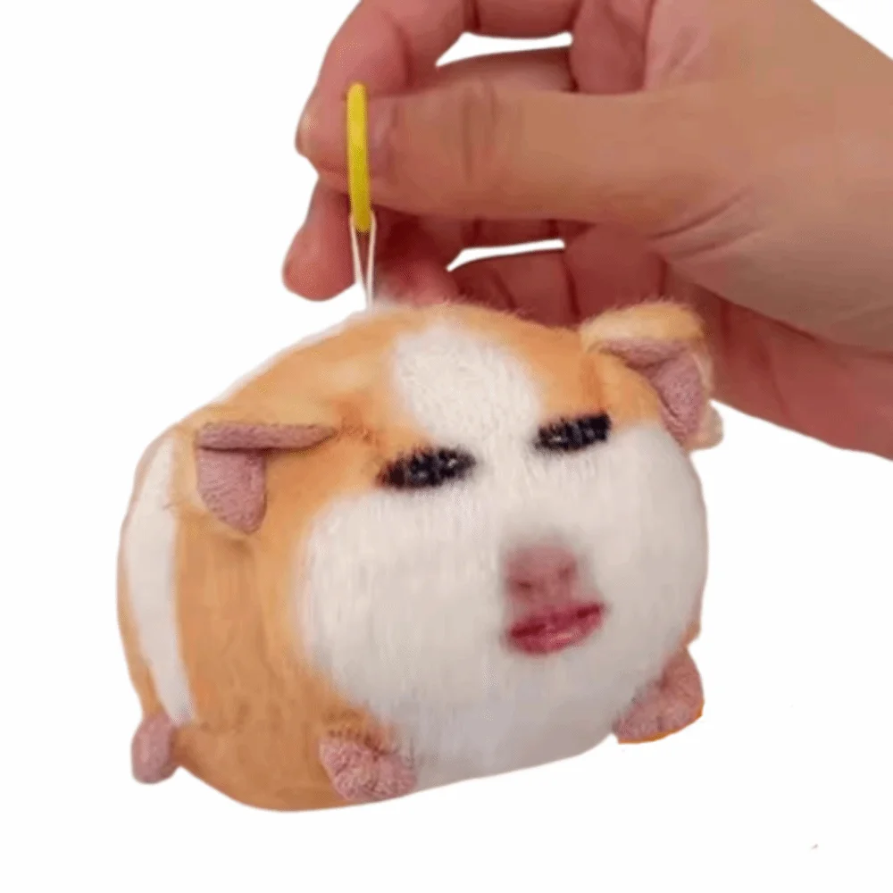 Kawaii Funny Plush Dutch Pig Pendant Cartoon Animal Doll Keychain Fluffy Backpack Doll Pendant Gifts view 3