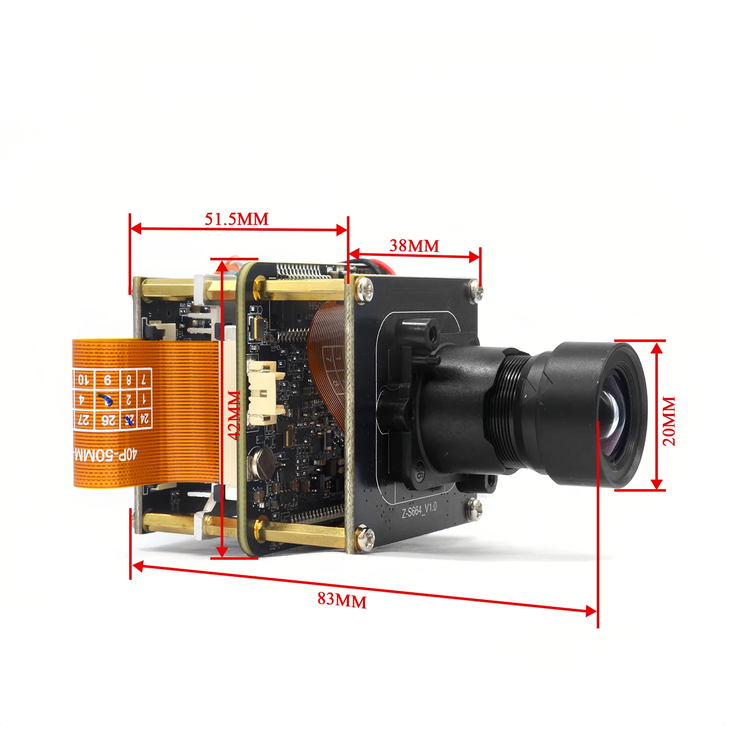 IMX664 Starvis 2 Super Starlight Camera Module AI Denoise And 140dB WDR ,1.0T Sd Card Storage ,IP Network And Analogue Output