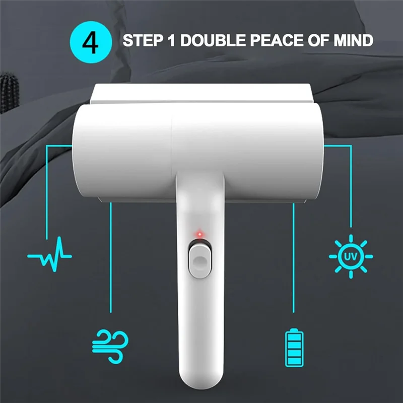 Portable Handheld Bed Vacuum Cleaner, High Frequency Cordless Vacuum Cleaner Cleaning Machine Mattress Cleaning Tool