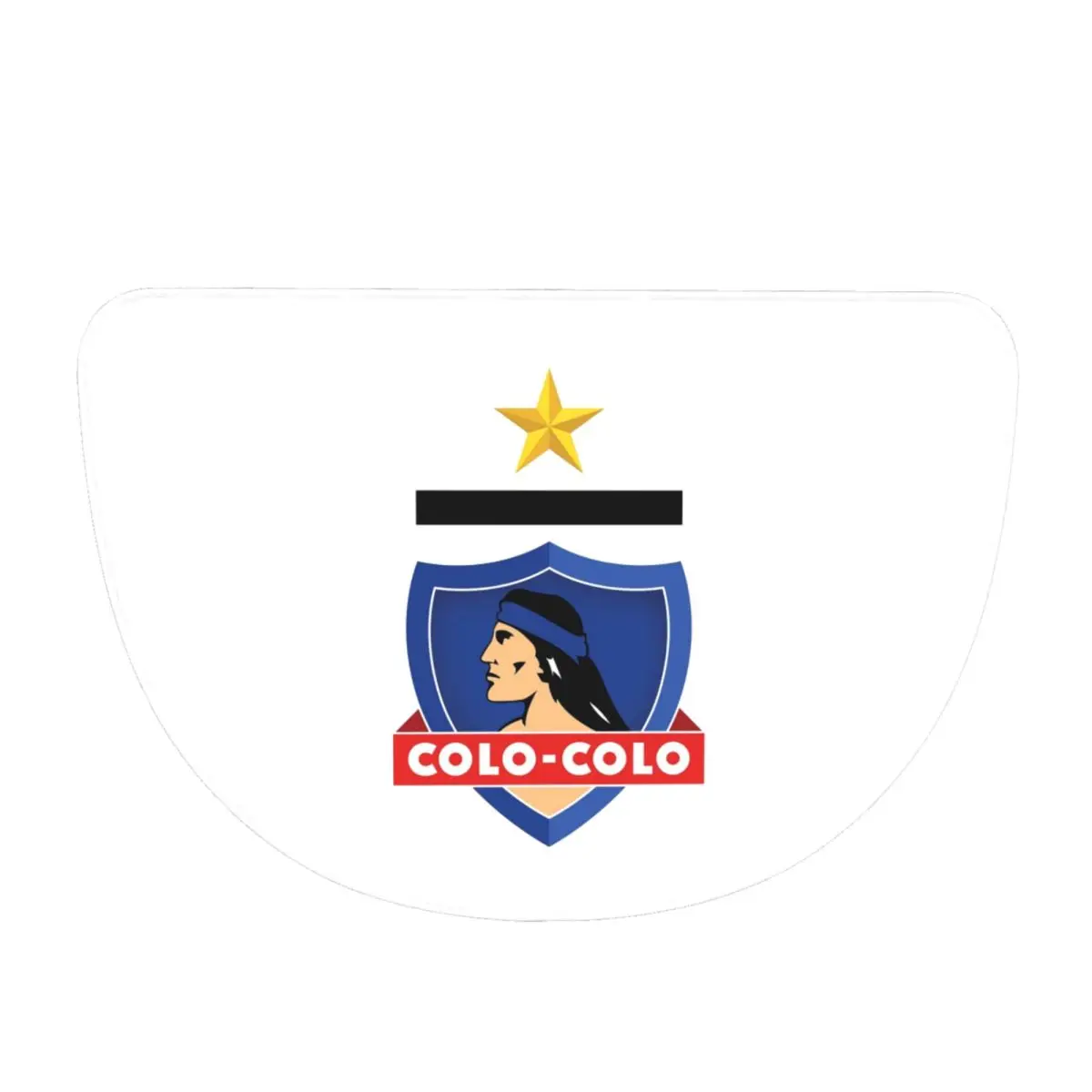 Social Y Deportivo Colo-Colo Soft Flannel Half Round Doormat Non Slip Bathroom Mat Absorbent Floor Carpet for Home Bedroom